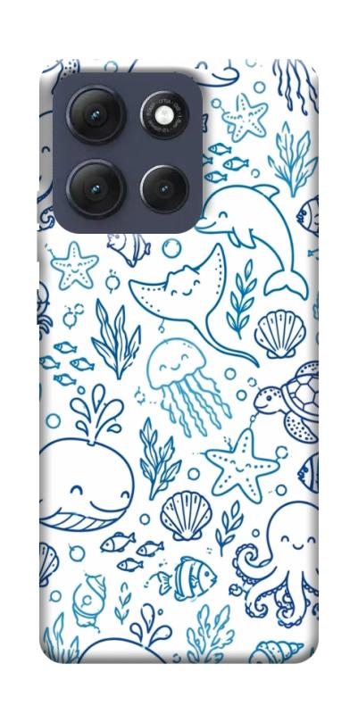 Чехол itsPrint Sea pattern для Motorola Moto G86 Power, паттерн, купить оптом с доставкой