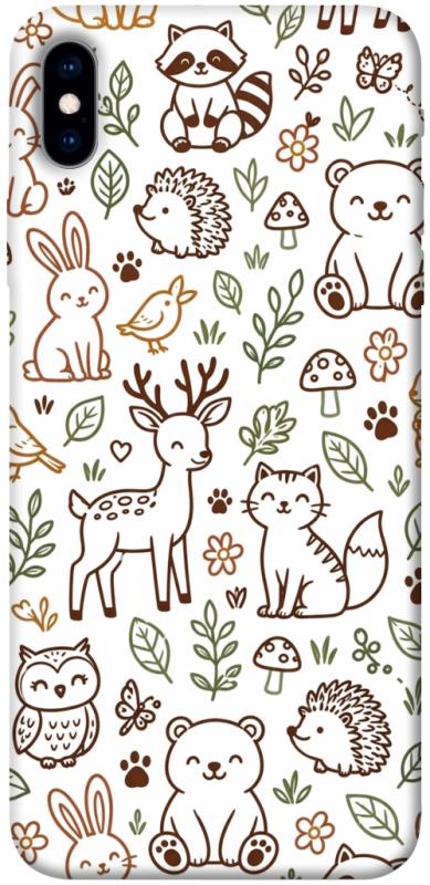 Чехол itsPrint Wildlife pattern для Apple iPhone XS Max (6.5"), паттерн, купить оптом с доставкой