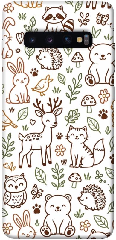 Чохол itsPrint Wildlife pattern для Samsung Galaxy S10+, паттерн, купити оптом з доставкою