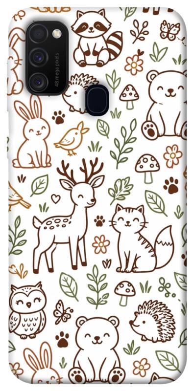 Чохол itsPrint Wildlife pattern для Samsung Galaxy M30s / M21, паттерн, купити оптом з доставкою
