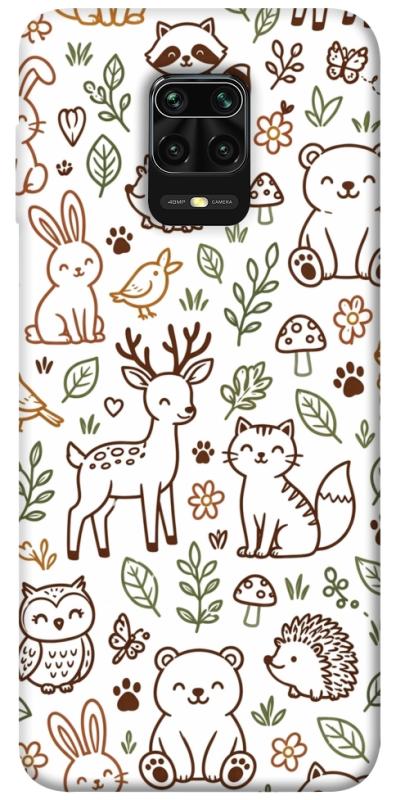 Чехол itsPrint Wildlife pattern для Xiaomi Redmi Note 9s / Note 9 Pro / Note 9 Pro Max, паттерн, купить оптом с доставкой