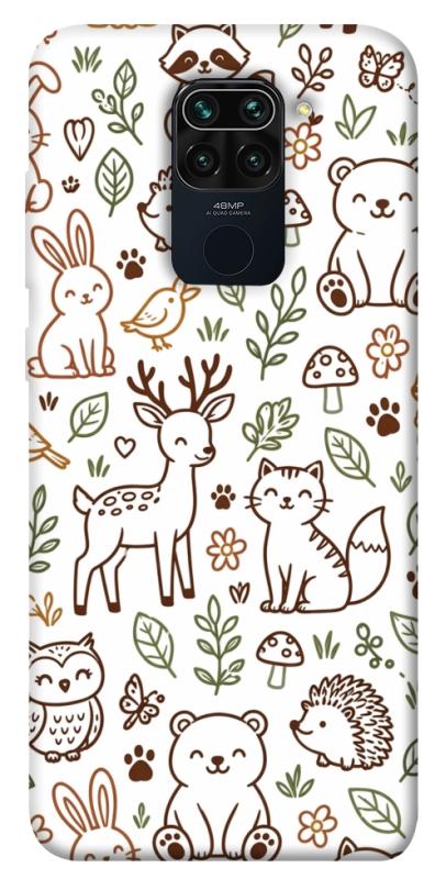 Чехол itsPrint Wildlife pattern для Xiaomi Redmi Note 9 / Redmi 10X, паттерн, купить оптом с доставкой