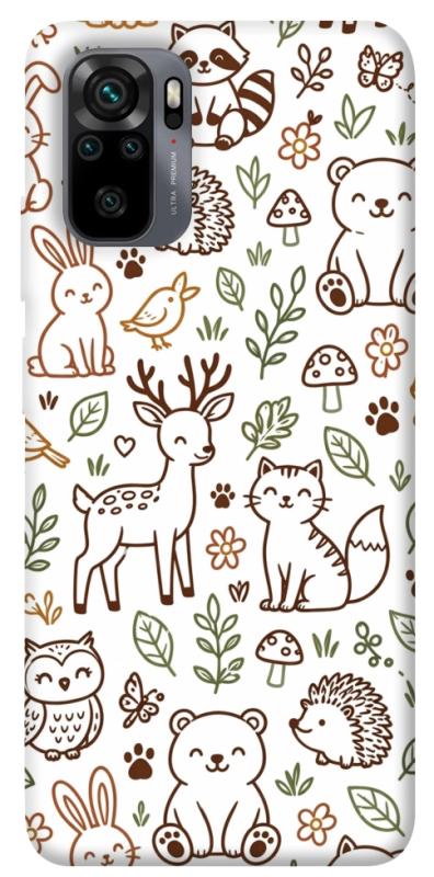 Чехол itsPrint Wildlife pattern для Xiaomi Redmi Note 10 / Note 10s, паттерн, купить оптом с доставкой