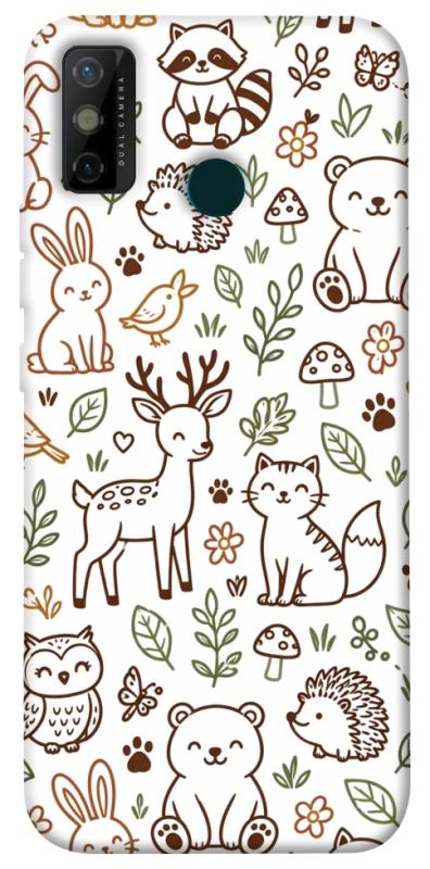 Чохол itsPrint Wildlife pattern для TECNO Spark 6 Go, паттерн, купити оптом з доставкою
