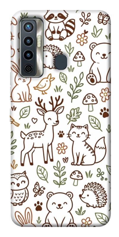 Чехол itsPrint Wildlife pattern для TECNO Camon 17 Pro, паттерн, купить оптом с доставкой