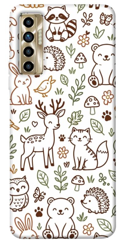 Чохол itsPrint Wildlife pattern для TECNO Camon 17P, паттерн, купити оптом з доставкою