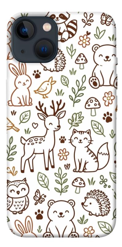 Чехол itsPrint Wildlife pattern для Apple iPhone 13 (6.1"), паттерн, купить оптом с доставкой