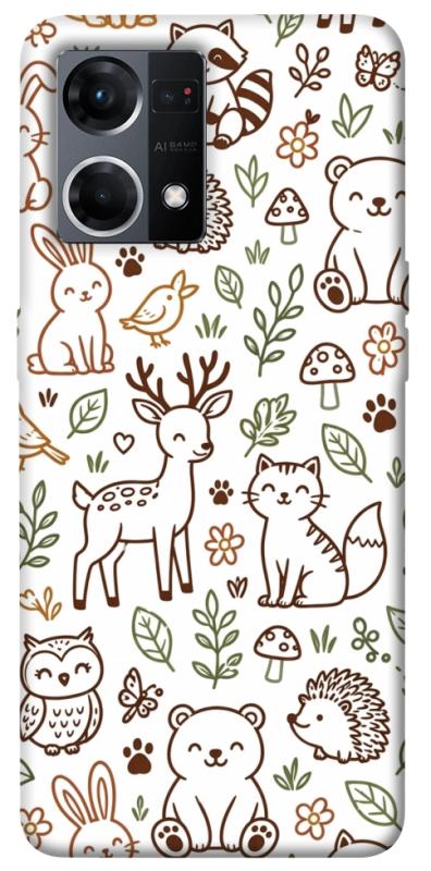 Чохол itsPrint Wildlife pattern для Oppo Reno 7 4G, паттерн, купити оптом з доставкою