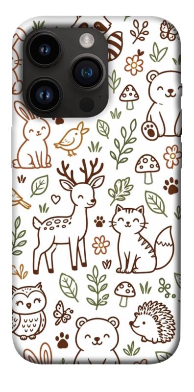 Чехол itsPrint Wildlife pattern для Apple iPhone 14 Pro (6.1"), паттерн, купить оптом с доставкой