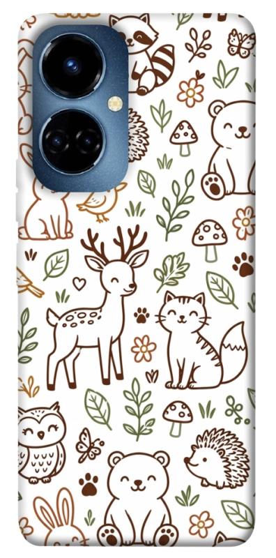 Чохол itsPrint Wildlife pattern для TECNO Camon 19 (CI6n) / 19 Pro (CI8n), паттерн, купити оптом з доставкою