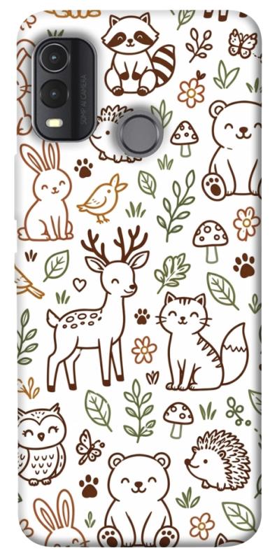 Чехол itsPrint Wildlife pattern для Nokia G11 Plus, паттерн, купить оптом с доставкой
