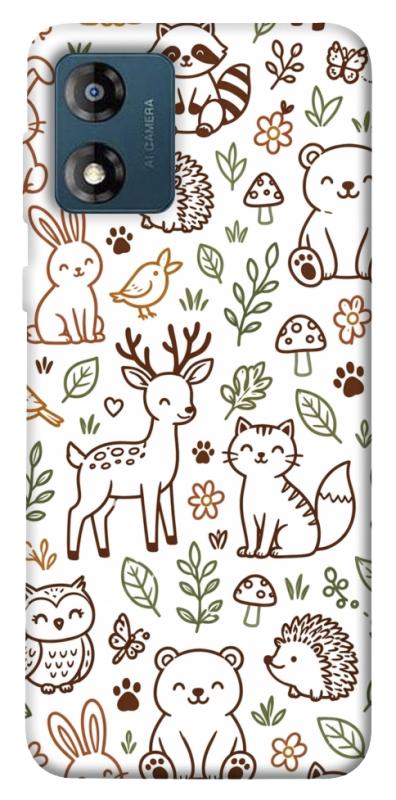 Чохол itsPrint Wildlife pattern для Motorola Moto E13, паттерн, купити оптом з доставкою