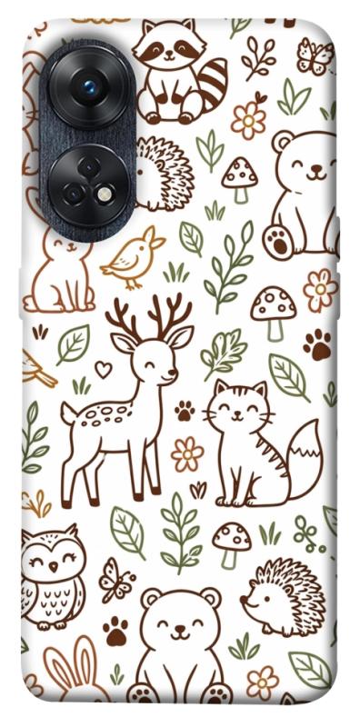 Чохол itsPrint Wildlife pattern для Oppo Reno 8 T 4G, паттерн, купити оптом з доставкою