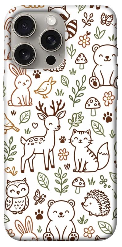Чехол itsPrint Wildlife pattern для Apple iPhone 15 Pro Max (6.7"), паттерн, купить оптом с доставкой