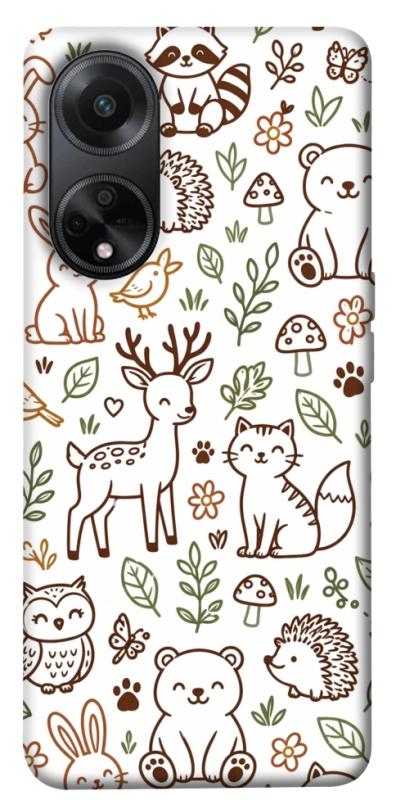 Чохол itsPrint Wildlife pattern для Oppo A58 4G, паттерн, купити оптом з доставкою