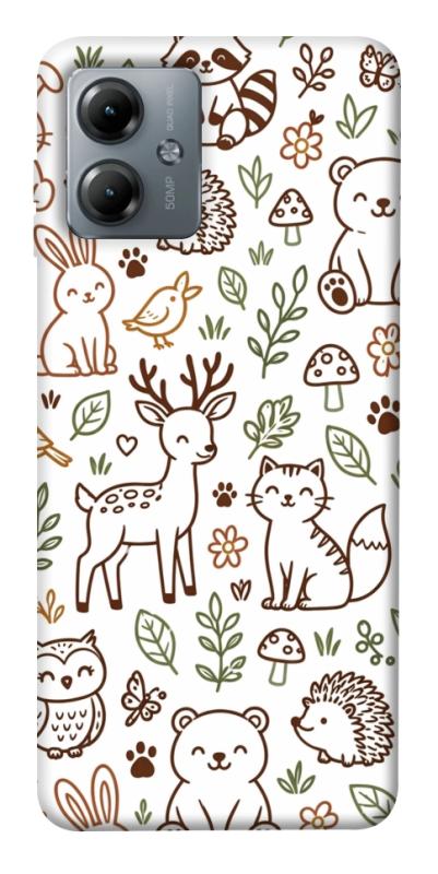 Чохол itsPrint Wildlife pattern для Motorola Moto G14, паттерн, купити оптом з доставкою