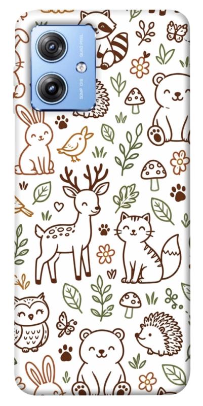 Чехол itsPrint Wildlife pattern для Motorola Moto G84, паттерн, купить оптом с доставкой