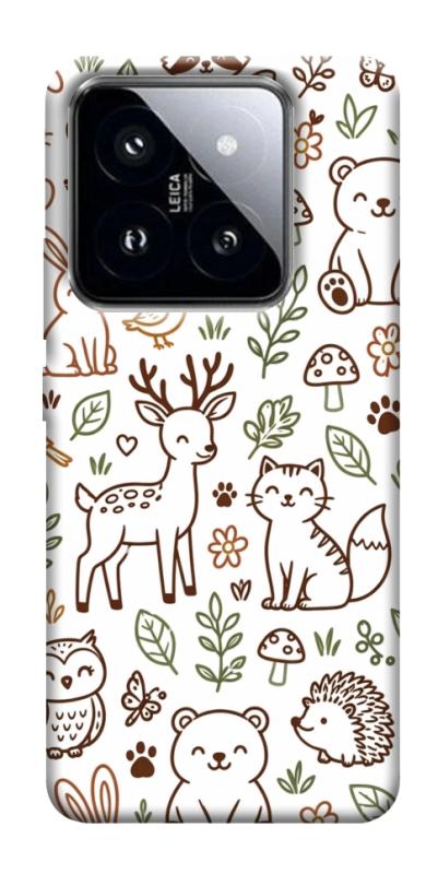 Чохол itsPrint Wildlife pattern для Xiaomi 14 Pro, паттерн, купити оптом з доставкою