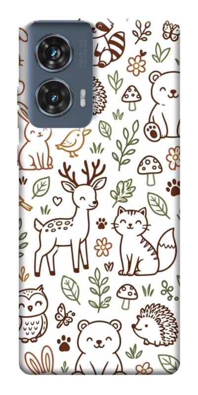 Чохол itsPrint Wildlife pattern для Motorola Edge 50 Fusion, паттерн, купити оптом з доставкою