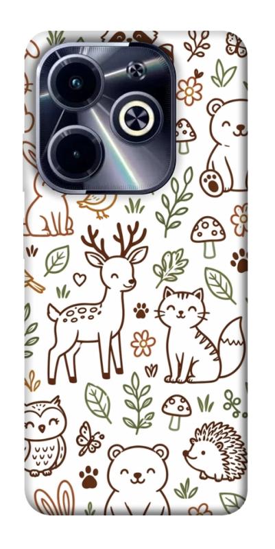 Чохол itsPrint Wildlife pattern для Infinix Hot 40i, паттерн, купити оптом з доставкою