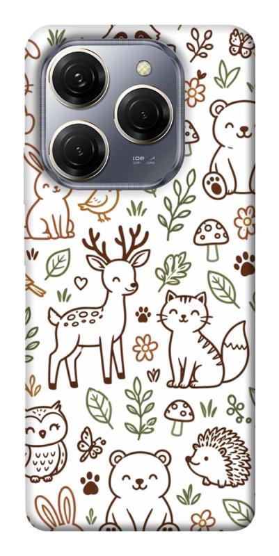 Чохол itsPrint Wildlife pattern для TECNO Spark 20 Pro, паттерн, купити оптом з доставкою