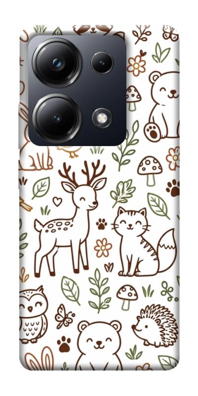 Чохол itsPrint Wildlife pattern для Xiaomi Redmi 13 4G / Poco M6 4G, паттерн, купити оптом з доставкою
