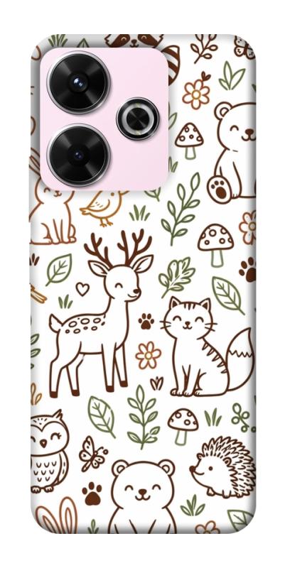 Чохол itsPrint Wildlife pattern для Xiaomi Redmi 13 4G / Poco M6 4G, паттерн, купити оптом з доставкою