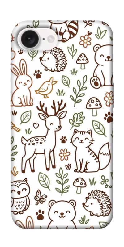 Чехол itsPrint Wildlife pattern для Apple iPhone 16e (6.1"), паттерн, купить оптом с доставкой