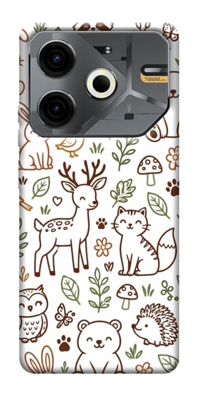 Чохол itsPrint Wildlife pattern для TECNO Pova 6 Neo (LI6), паттерн, купити оптом з доставкою