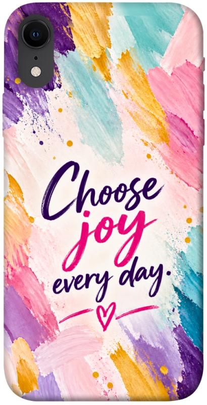Чехол itsPrint Choose joy everyday для Apple iPhone XR (6.1"), надписи, купить оптом с доставкой