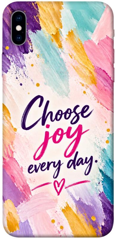 Чехол itsPrint Choose joy everyday для Apple iPhone XS Max (6.5"), надписи, купить оптом с доставкой