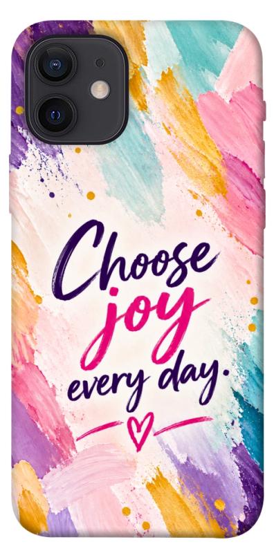 Чехол itsPrint Choose joy everyday для Apple iPhone 12 Pro (6.1"), надписи, купить оптом с доставкой