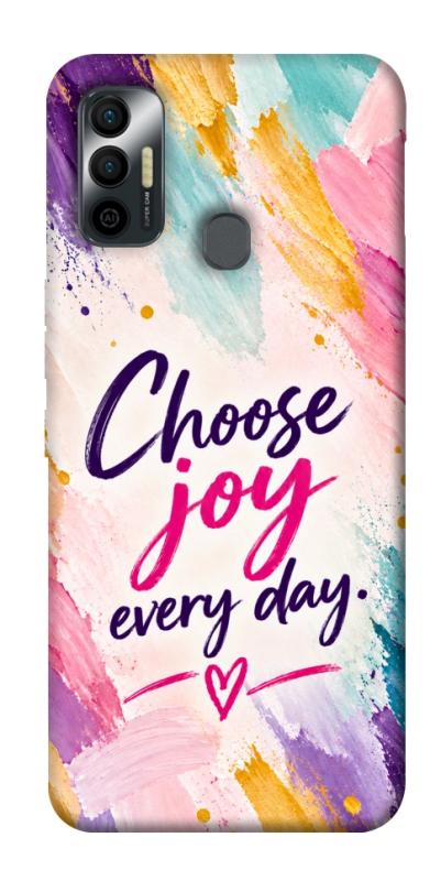 Чехол itsPrint Choose joy everyday для TECNO Spark 7, надписи, купить оптом с доставкой
