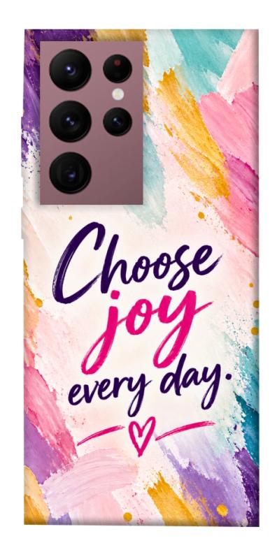 Чохол itsPrint Choose joy everyday для Samsung Galaxy S22 Ultra, написи, купити оптом з доставкою