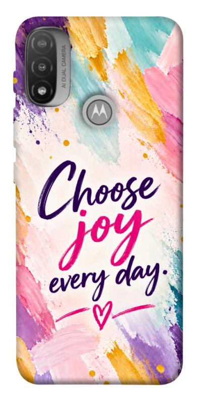 Чохол itsPrint Choose joy everyday для Motorola Moto E20, написи, купити оптом з доставкою