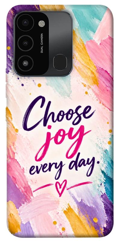 Чехол itsPrint Choose joy everyday для TECNO Spark 8C, надписи, купить оптом с доставкой
