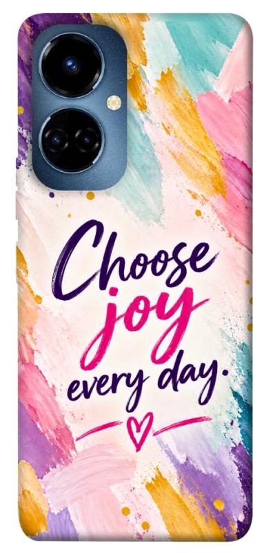 Чохол itsPrint Choose joy everyday для TECNO Camon 19 (CI6n) / 19 Pro (CI8n), написи, купити оптом з доставкою