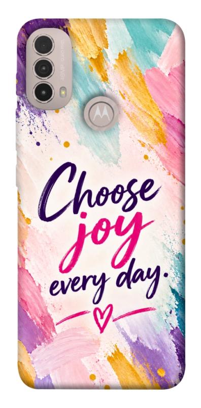 Чохол itsPrint Choose joy everyday для Motorola Moto E40, написи, купити оптом з доставкою
