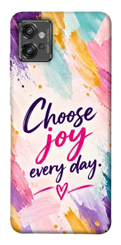 Чохол itsPrint Choose joy everyday для Motorola Moto G32, написи, купити оптом з доставкою