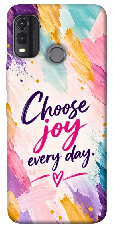 Чехол itsPrint Choose joy everyday для Nokia G11 Plus, надписи, купить оптом с доставкой