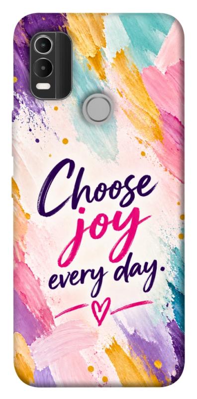 Чехол itsPrint Choose joy everyday для Nokia C21 Plus, надписи, купить оптом с доставкой