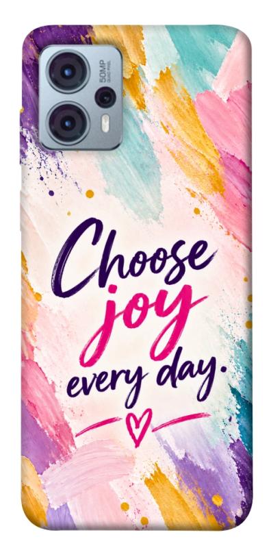 Чохол itsPrint Choose joy everyday для Motorola Moto G23, написи, купити оптом з доставкою