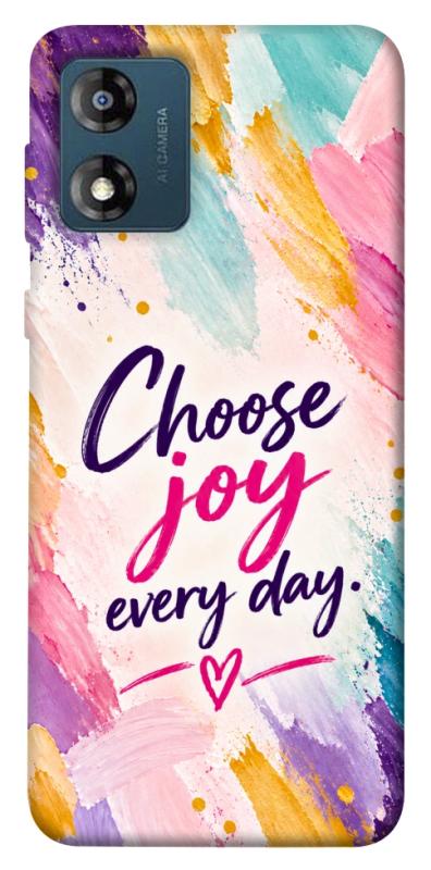 Чохол itsPrint Choose joy everyday для Motorola Moto E13, написи, купити оптом з доставкою