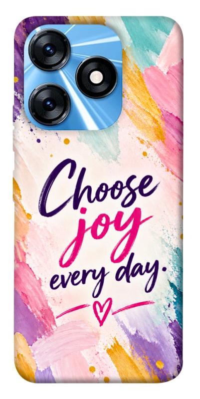 Чехол itsPrint Choose joy everyday для TECNO Spark 10 Pro, надписи, купить оптом с доставкой
