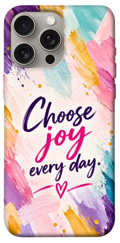 Чехол itsPrint Choose joy everyday для Apple iPhone 15 Pro Max (6.7"), надписи, купить оптом с доставкой