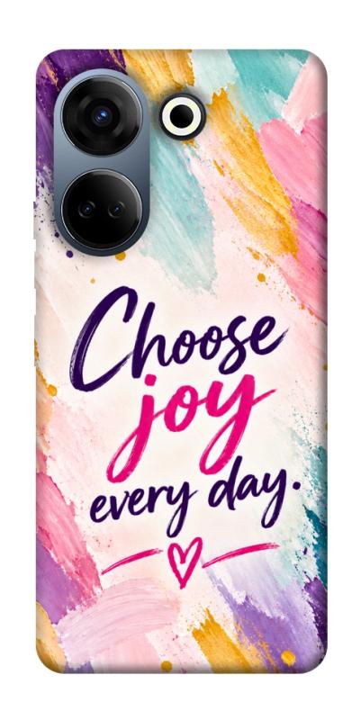 Чехол itsPrint Choose joy everyday для TECNO Camon 20 Pro (CK7n), надписи, купить оптом с доставкой
