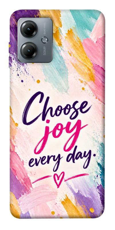 Чохол itsPrint Choose joy everyday для Motorola Moto G14, написи, купити оптом з доставкою