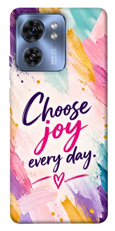 Чехол itsPrint Choose joy everyday для Motorola Edge 40, надписи, купить оптом с доставкой