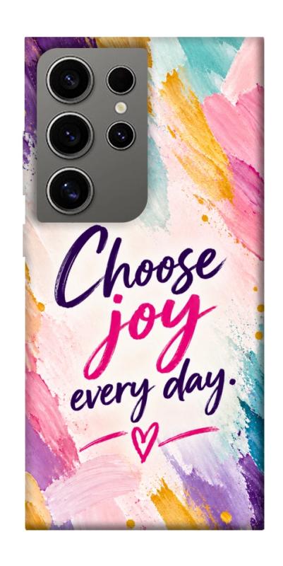 Чохол itsPrint Choose joy everyday для Samsung Galaxy S24 Ultra, написи, купити оптом з доставкою