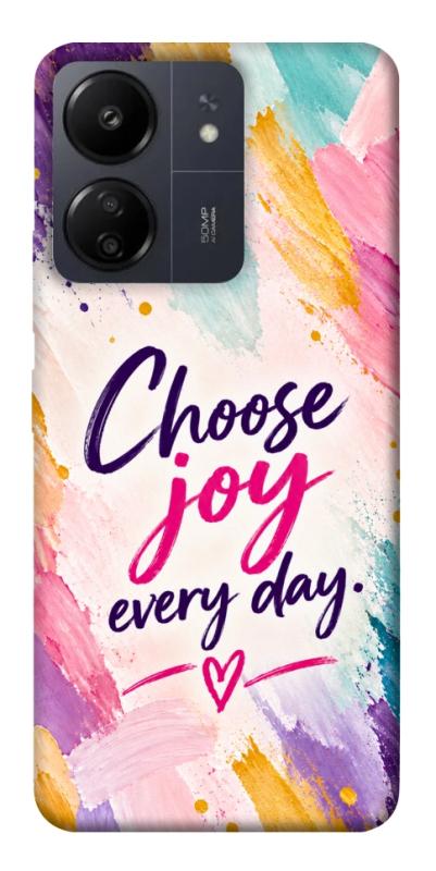 Чехол itsPrint Choose joy everyday для Xiaomi Redmi 13C, надписи, купить оптом с доставкой